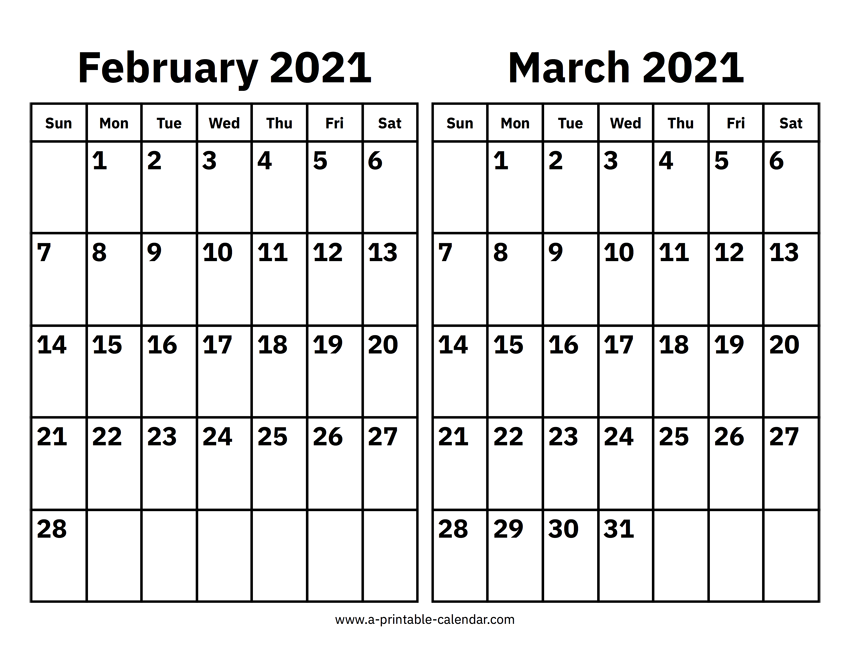 february-march-2021-calendar A Perfect Closet & Cabinets- Calender