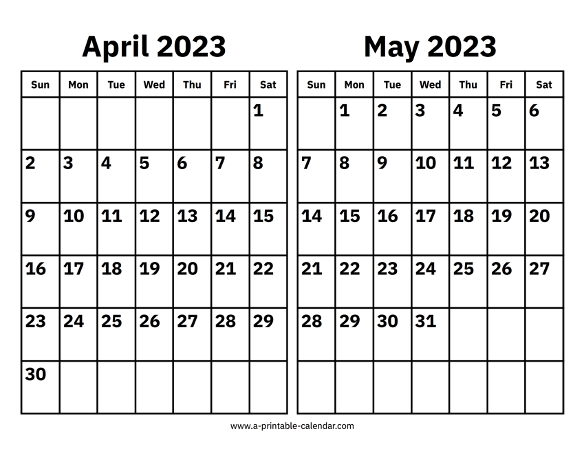 april-may-2023-calendar A Perfect Closet & Cabinets- Calender